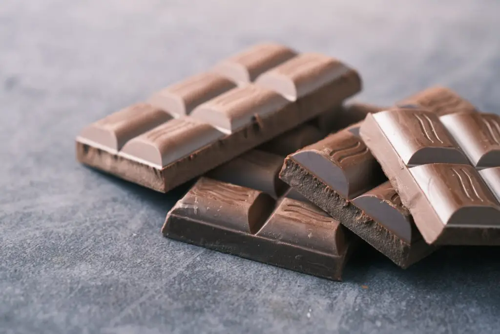 brown chocolate bar on black table