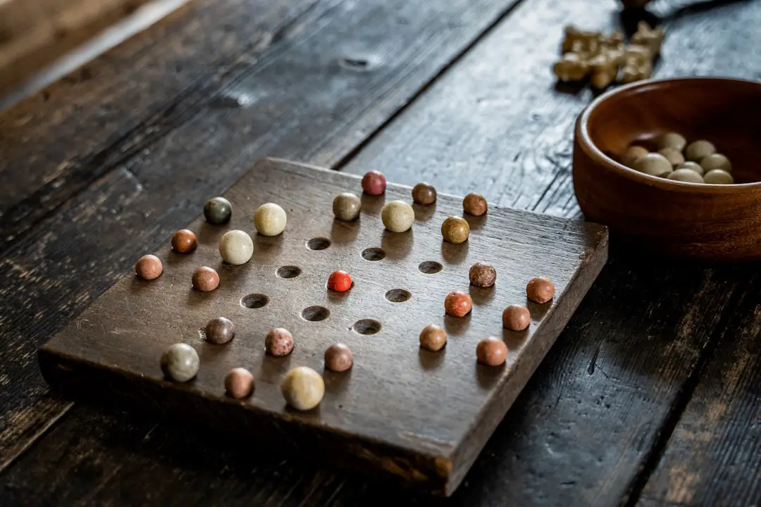 a wooden board topped with lots of candy